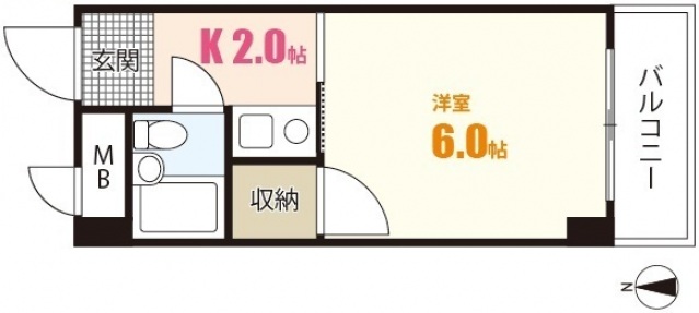 広島市安佐南区祇園のマンションの間取り