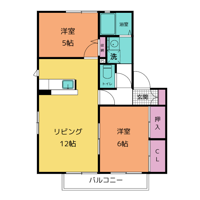 バリュージュ銭成の間取り