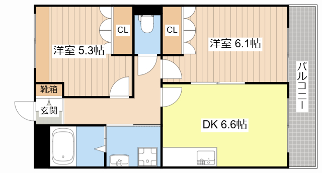 【シャルマンコート１番館の間取り】