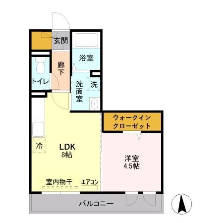 川口市川口のアパートの間取り