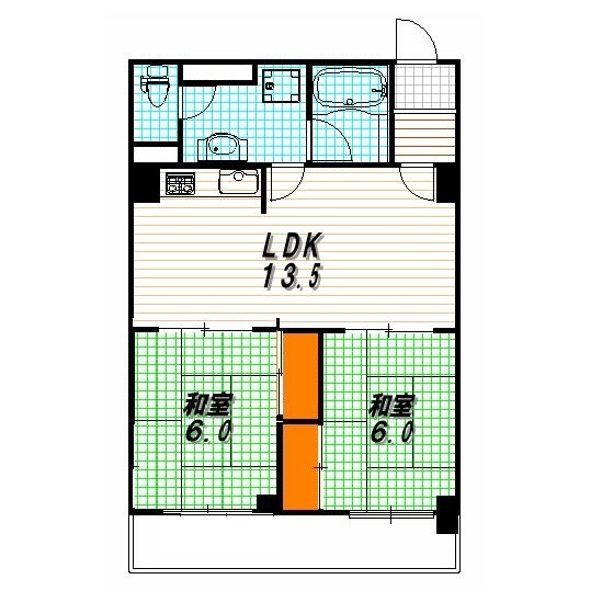 京都二条ハイツの間取り