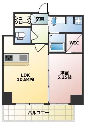 CREST西新の間取り