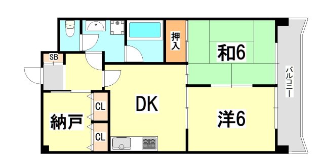 神戸市兵庫区湊川町のマンションの間取り