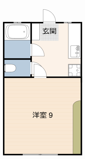 豊田市高丘新町のアパートの間取り