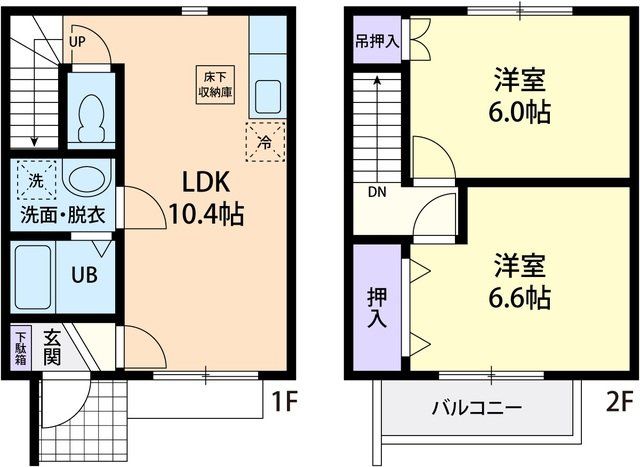 下妻市加養のアパートの間取り