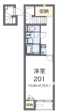 八王子市小比企町のアパートの間取り