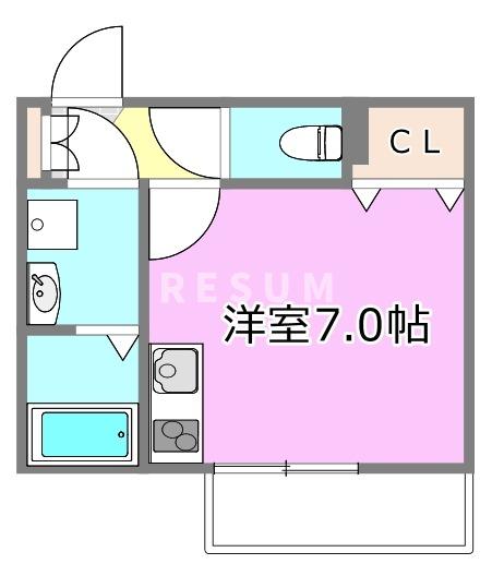 千葉市中央区亀井町のアパートの間取り