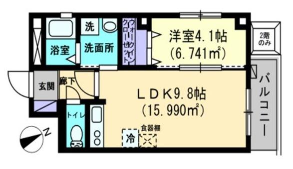 高松市亀岡町のマンションの間取り