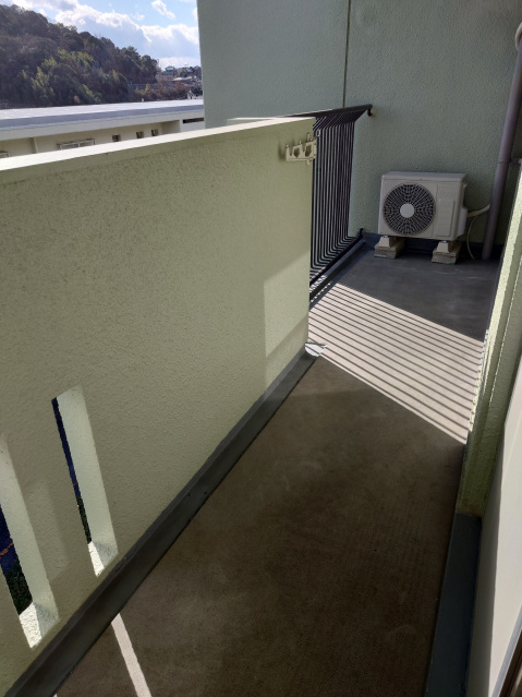 バルコニー　ベランダ南にあります