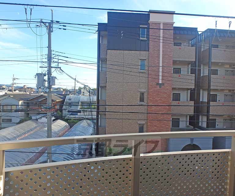 眺望　南向きのバルコニーからの景色です。前が道路なので日当た...