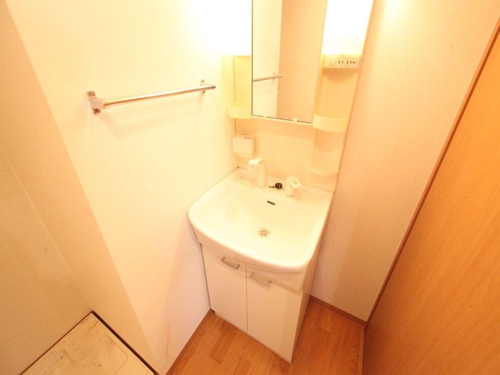 洗面設備　脱衣所　独立洗面台（シャンプードレッサー付）収納スペース有