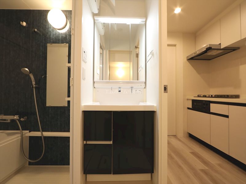 洗面設備　脱衣所　独立洗面台（シャンプードレッサー付）