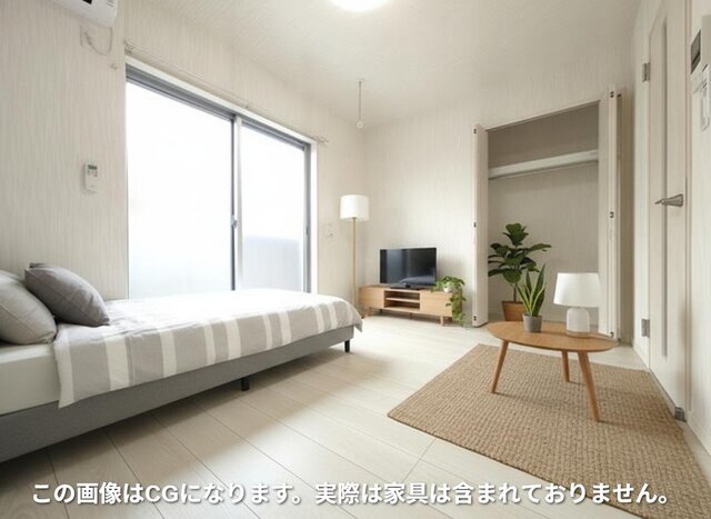 居室・リビング　収納付き・白を基調とした明るい雰囲気のお部屋♪