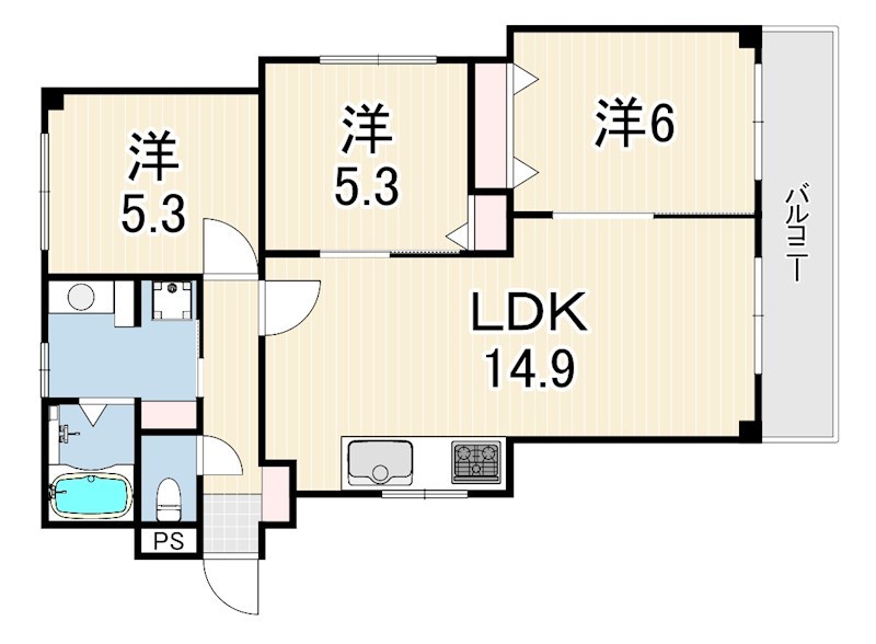 クレストヒル芦屋1の間取り写真