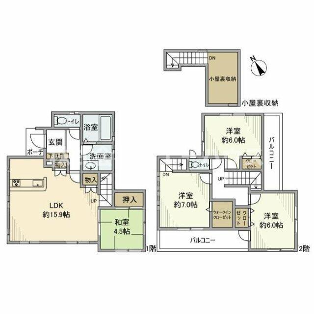 平田戸建の間取り写真