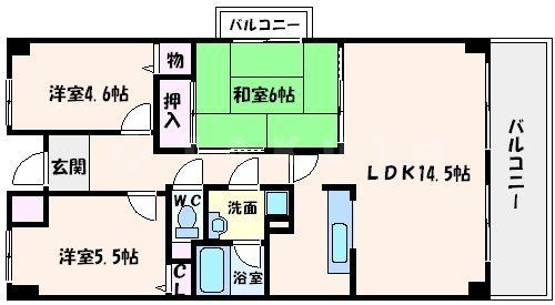 千里山東一番館の間取り写真