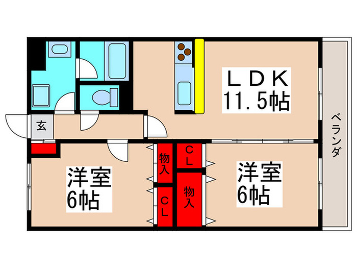 コンフォ-ル上山の間取り写真
