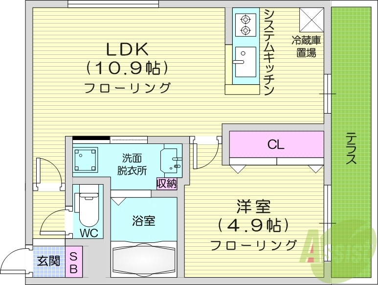 Lapis lazuli山鼻の間取り写真