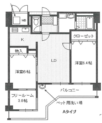 エーデル阪部の間取り写真
