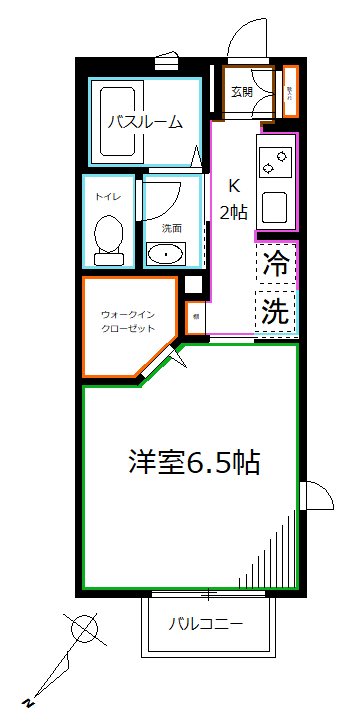 ＪＲ中央線 高円寺駅 徒歩10分 2階建 築20年の間取り写真