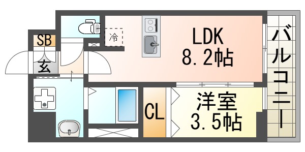 MAXIV尼崎の間取り写真