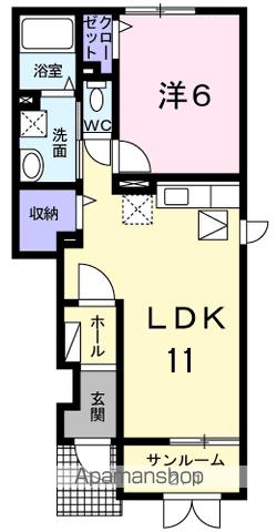 ＪＲ山陰本線 湖山駅 徒歩27分 2階建 築14年の間取り写真