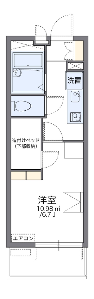 レオパレス真田山の間取り写真