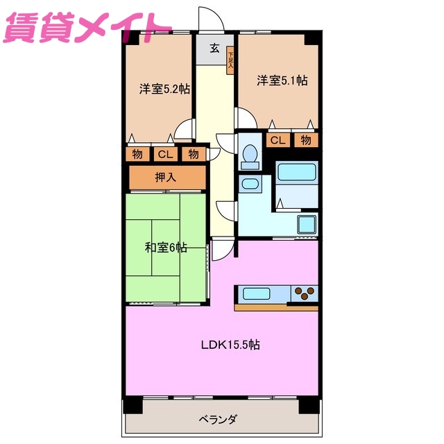 スペリア桑名壱番館の間取り写真