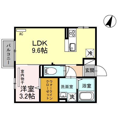 ＪＲ白新線 豊栄駅 バス乗車時間：6分 最寄りバス停で下車 徒歩4分 2階建 築10年の間取り写真