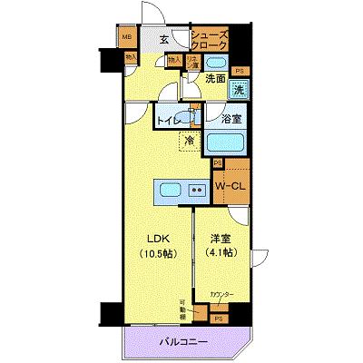 東京メトロ日比谷線 入谷駅 徒歩5分 9階建 築9年の間取り写真