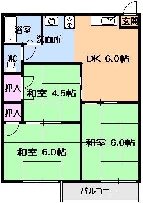 フォーブル吉岡の間取り