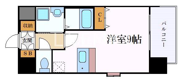 名古屋市中村区名駅南のマンションの間取り