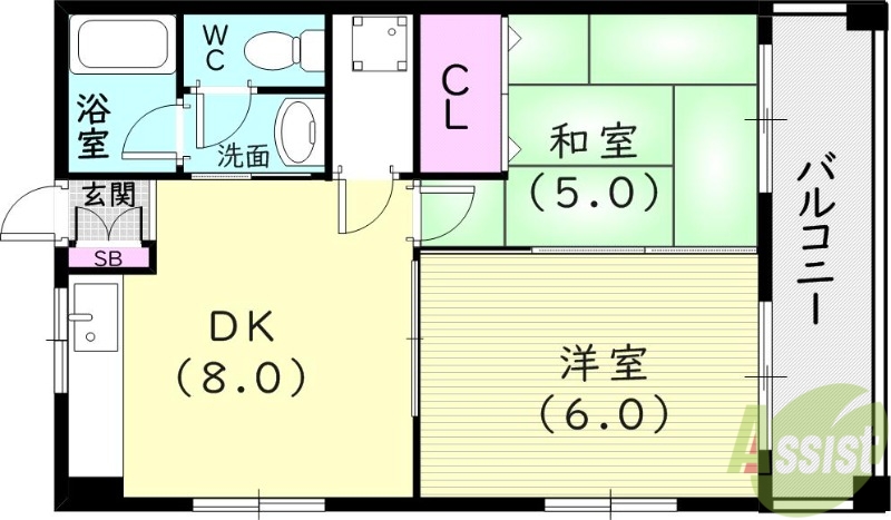 ユニテンコーポの間取り