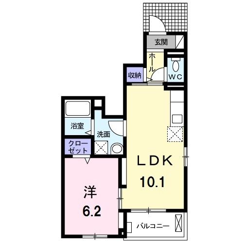 越谷市神明町のアパートの間取り