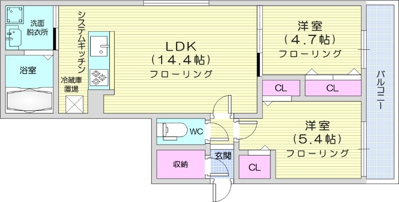 シティレジデンス南9条の間取り