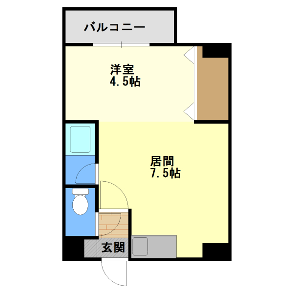札幌市厚別区厚別東二条のマンションの間取り