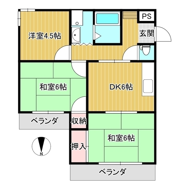 カレント国分寺Ａの間取り