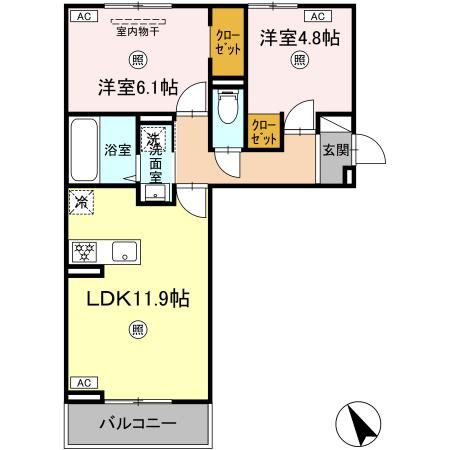 PREMILIFE政所　II棟の間取り