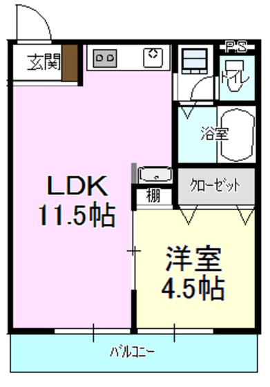 アネックス遠石Iの間取り