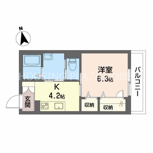 【三木市末広のマンションの間取り】