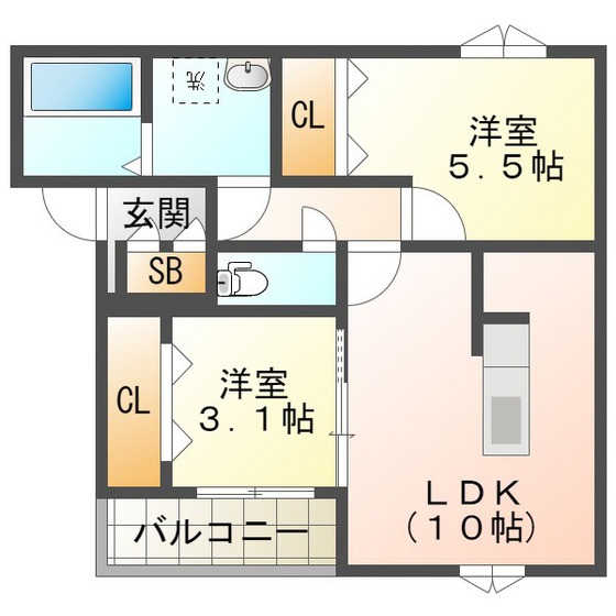 ＬＥＣＯＣＯＮ四日市IVの間取り