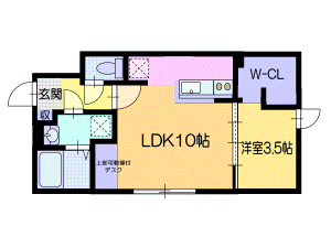 札幌市白石区南郷通のマンションの間取り