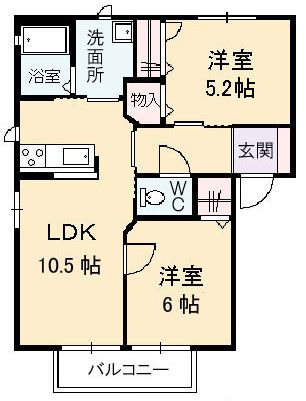 メゾンド藤　Ｂ棟の間取り