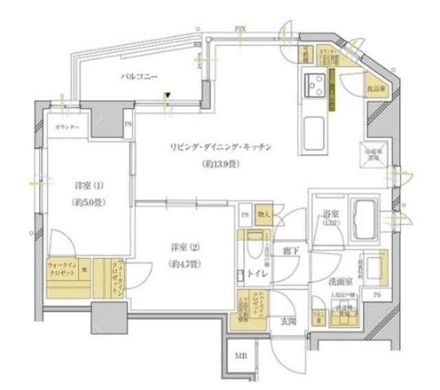 Premium 大岡山の間取り