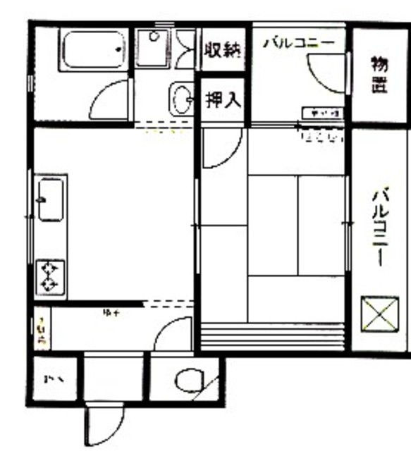 郡山市麓山のマンションの間取り