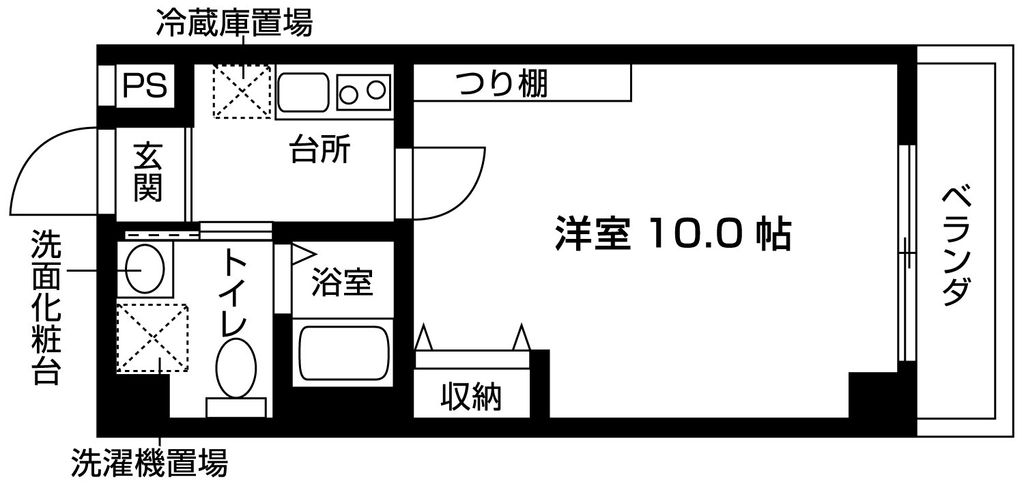 【京都市上京区革堂町のマンションの間取り】