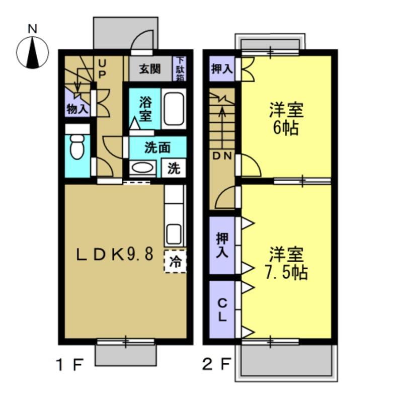 クレール巽B・Cの間取り