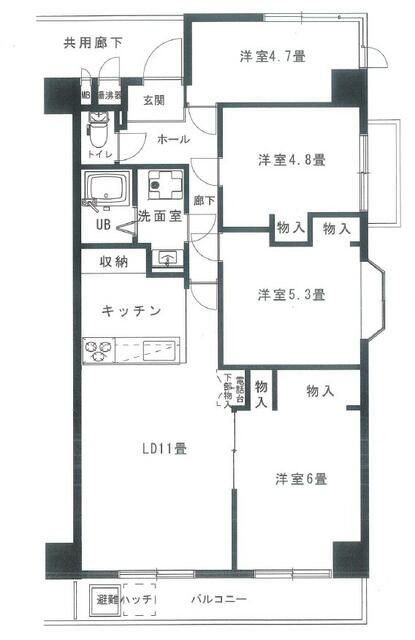 座間市相模が丘のマンションの間取り