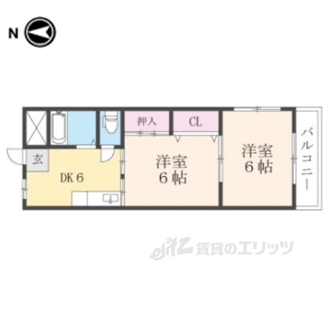 長浜市神照町のマンションの間取り