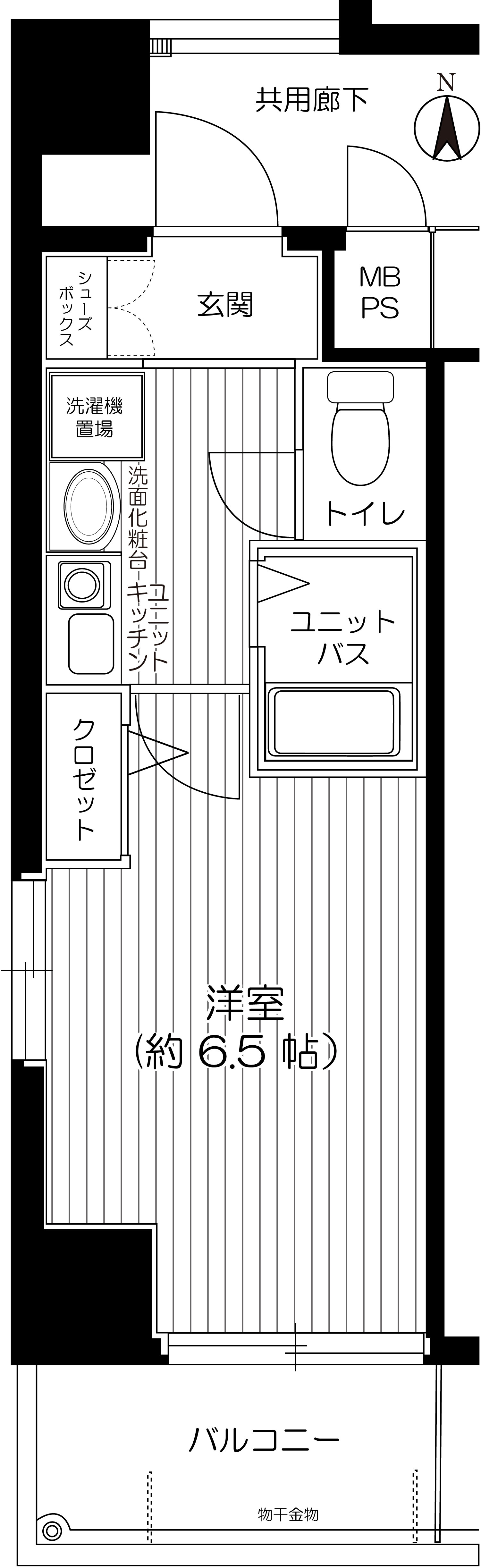 エスリード南森町駅前の間取り